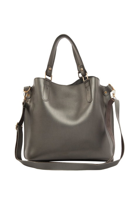 Zoozie Bags Bolso de Hombro Plateado Midi